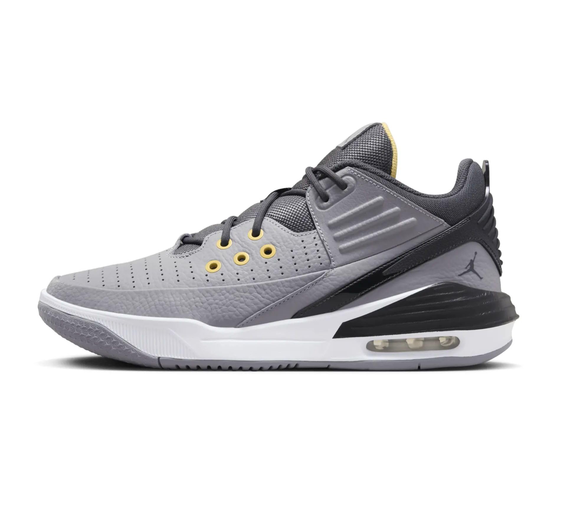 NIKE Jordan Max Aura 5 - Zapatillas deportivas para hombre, color negro, blanco, gris cemento, rojo universitario