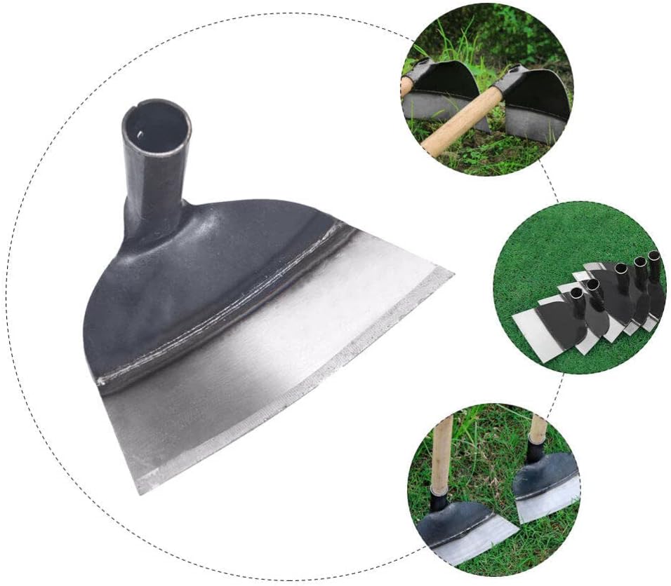 Housoutil 2PCS Garden Weeding Field Hoe, 23.5cm/9.25in Hand Hoe Head Handheld Grub Hoe Replacement, Garden Tool Hand Shovel Puller Accessories with 3.2cm/1.25in Hole