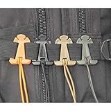 Sweetfun Tactical Gear Clip Molle Web Dominators for Outdoor Hydration Tube Backpack Straps Management Set of 4 Army Green