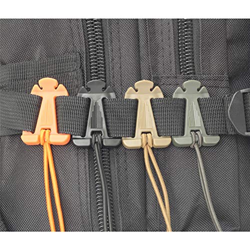 Sweetfun Tactical Gear Clip Molle Web Dominators for Outdoor Hydration Tube Backpack Straps Management Set of 4 Army Green