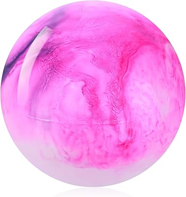 Grevosea 15 Inch Beach Ball Large Bouncy Ball Inflatable Beach Balls Marbleized Bouncy Ball Colorful Cloud Bouncing Balls for Adults Pet Outdoor Summer Beach Party Supplies School Water Fun (Pink)