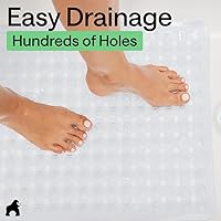 Vista 5 de GORILLA GRIP Patented Square Shower Stall Mat, Small Bathtub Floor Mats for Stand Up Showers with Suction Cups and Drainage Holes, Machine Wash