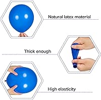 Vista 3 de Kit de guirnalda de arco de globos rojos, blancos y azules, 123 globos de confeti coloridos para cumpleaños, aniversario, baby shower, compromiso