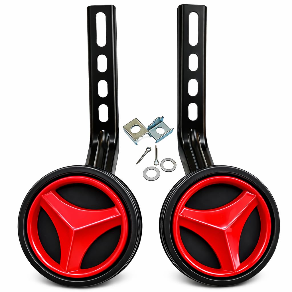 Kids Bicycle Training Wheels 14-20 Inch Adjustable Side Support | Heavy Duty Stabilizer for Children Cycle | Anti-Slip Wheels with Mounting Kit | Multicolour Cycle Balance Support-image-33