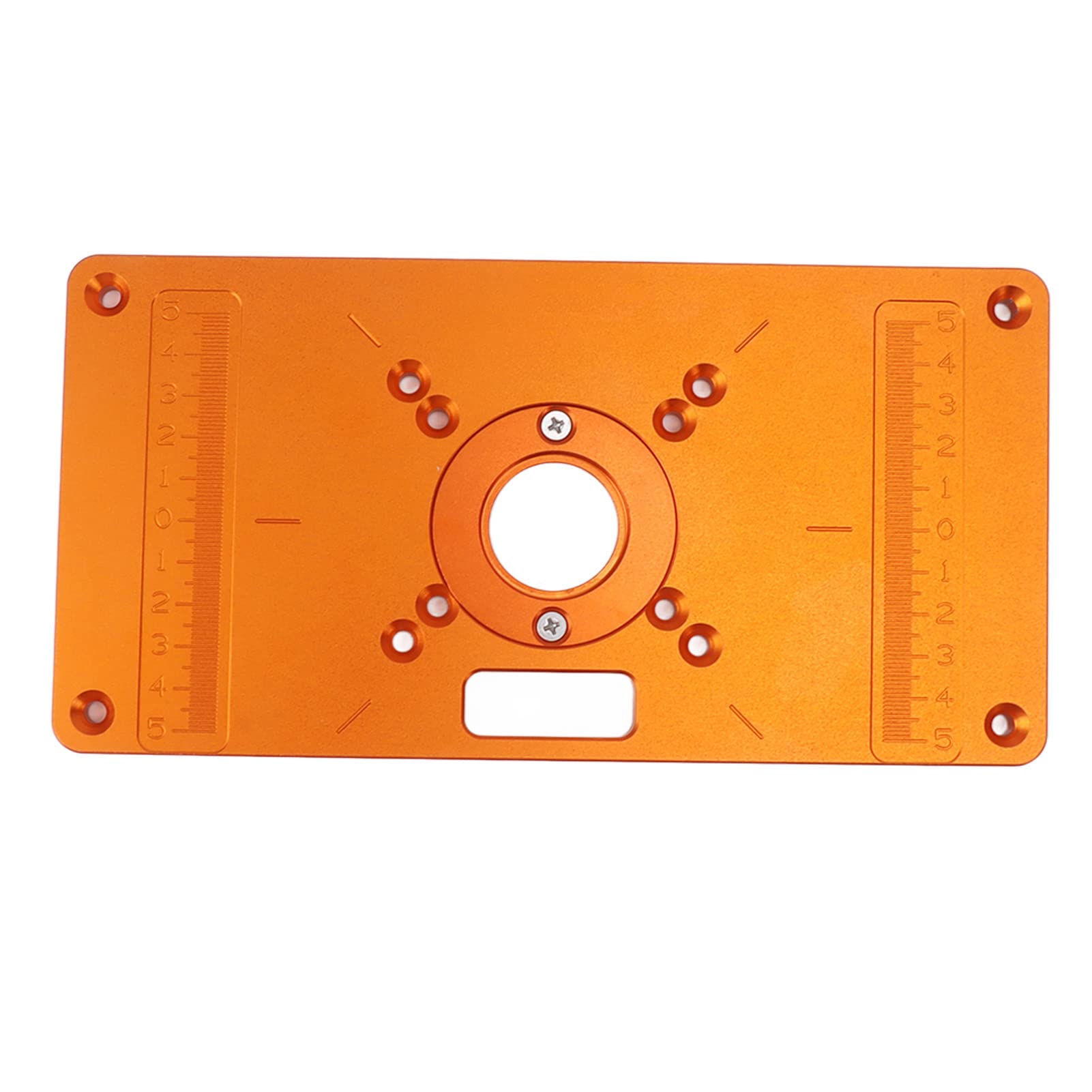 Placa de inserción para mesa de routers, tablero abatible de fresado de madera en aleación de aluminio, panel abatible para máquina de rebajado duradero con 15 accesorios para el