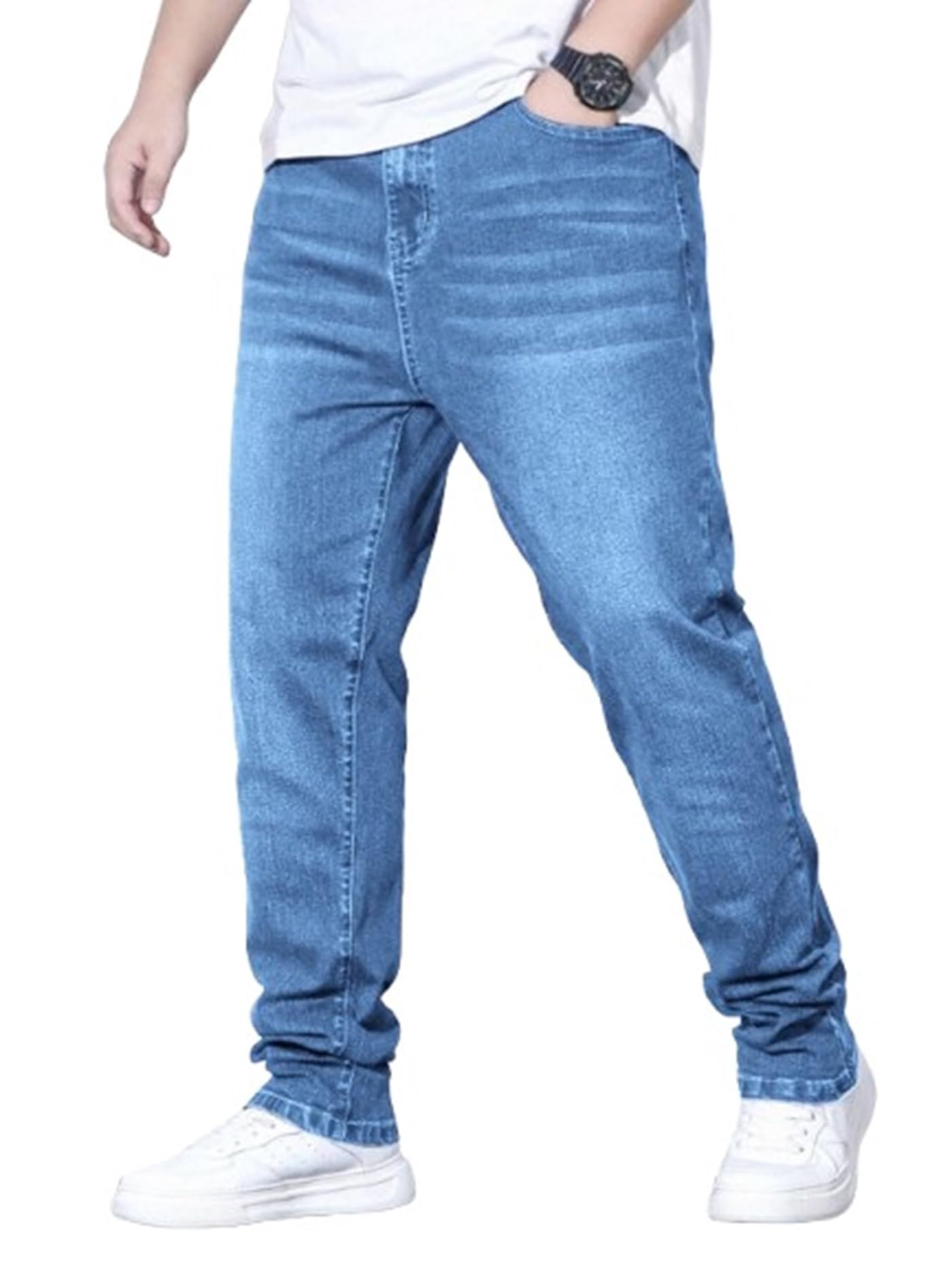 ben martin Plus Size Jeans for Man || Big Size Stretchable Jeans for Men || Smart Fit Regular Fit Jean's Pants for Men's || Cotton Denim Jins Pant for Men:s - Available in Sizes..-picture-40