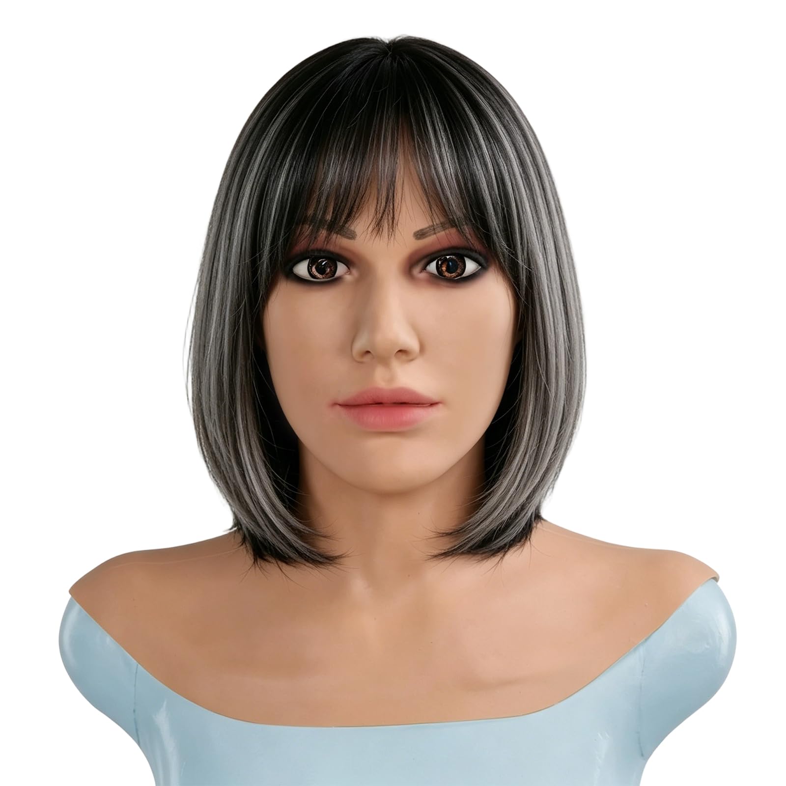 LCUPPON Realistic Female Silicone Face Mask Mask for Crossdresser Cosplay Halloween (Silicone, Tan)