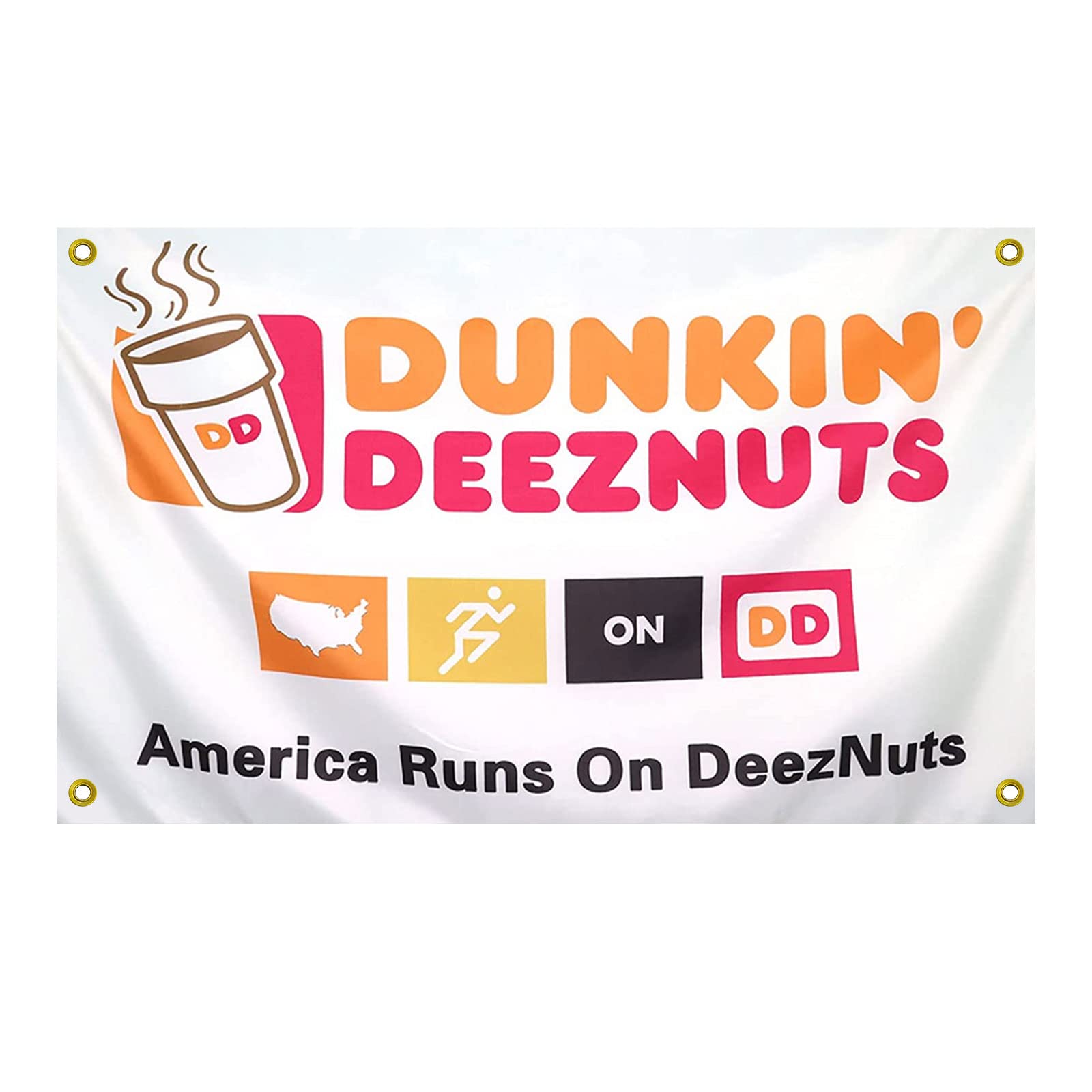 Flagburg Dunkin Donuts Flag 3x5 Ft Funny Banner Single Flags