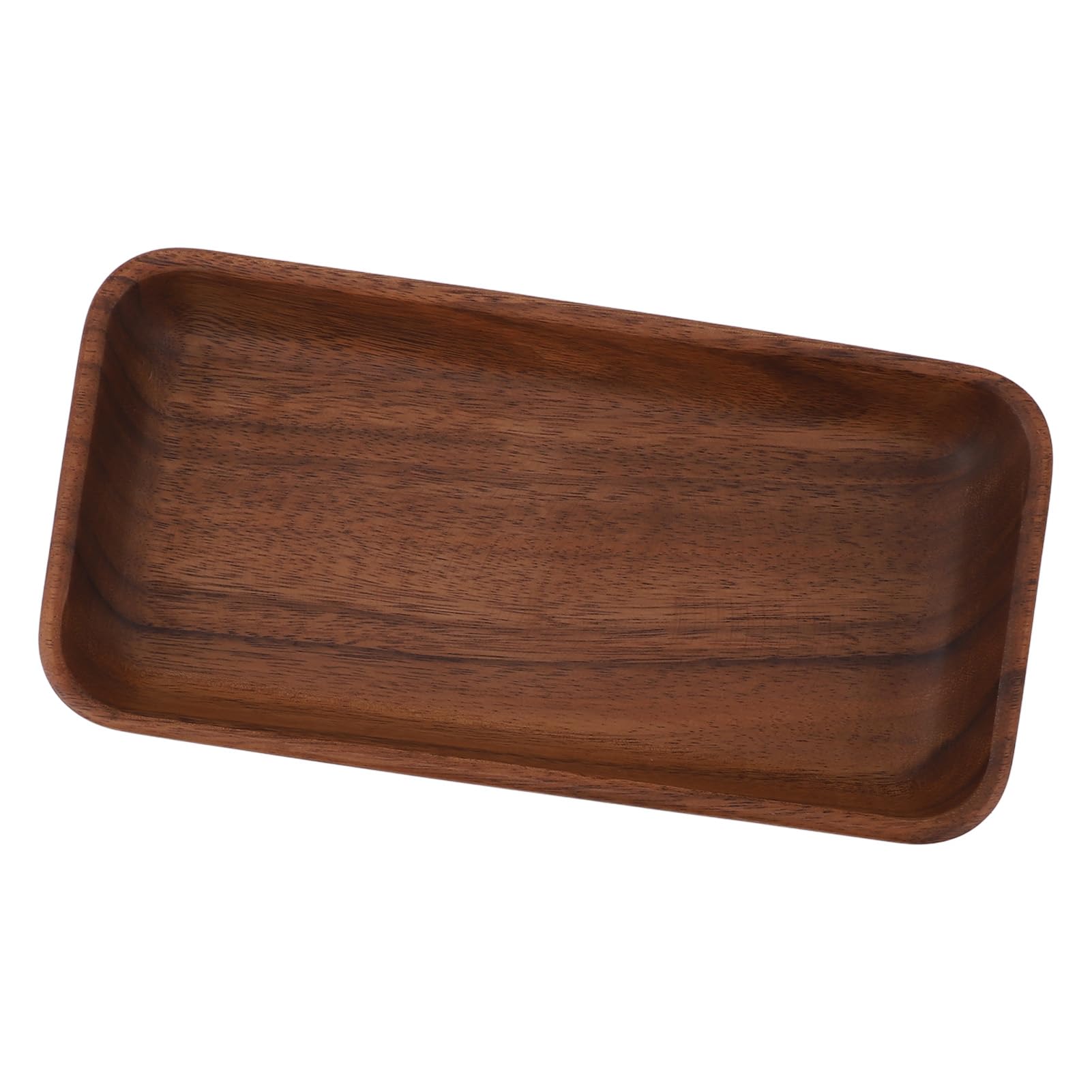 SIXRUN Cuenco para Servir de Madera, Ensaladera de Madera con Acabado Liso, Plato Ligero Multiusos para Servir Frutas para Ensaladas, Aperitivos, Uso en Casa, Picnic, Fiesta (Rectángulo)