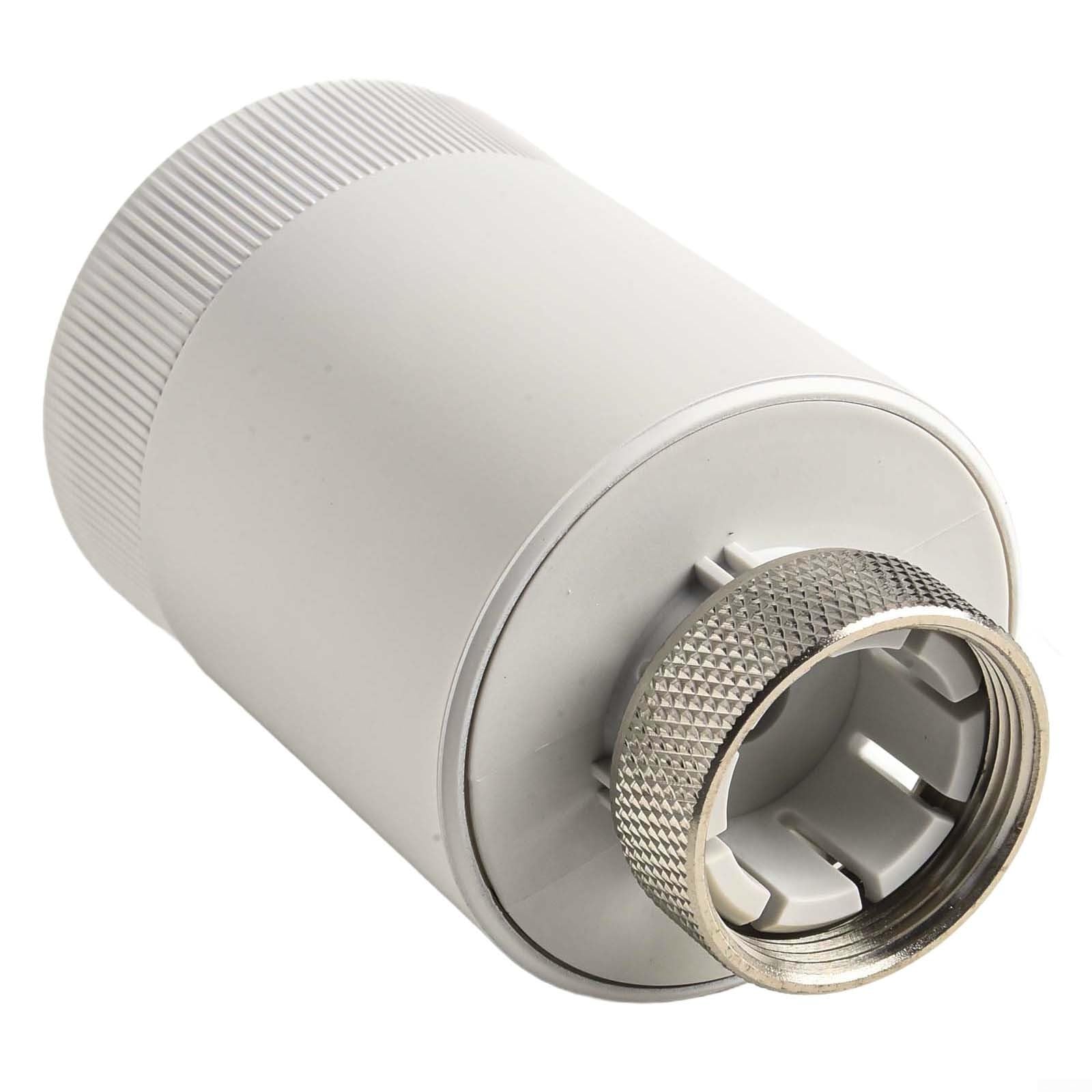 DAZZLEEX Válvula termostática inteligente WiFi TRV para control de aplicación Tuya, horarios semanales programables, bloqueo de seguridad infantil, control de calefacción de ahorro de energía