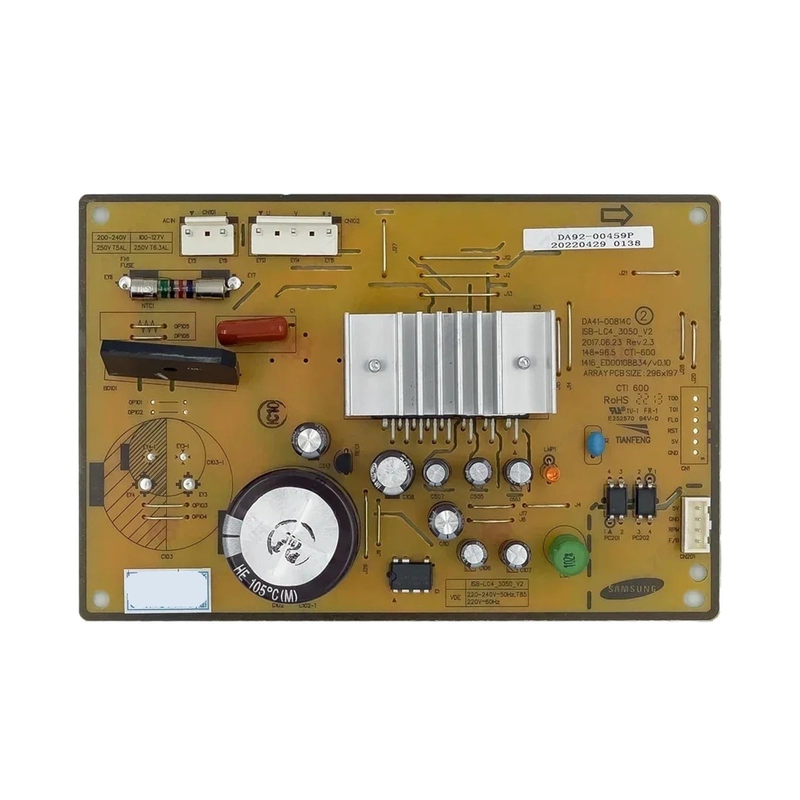 ,Compatible For Samsung,Refrigerator Control Board DA92-00459P DA92-00459T PCB DA41-00814A DA41-00814C Fridge Motherboard Freezer Parts