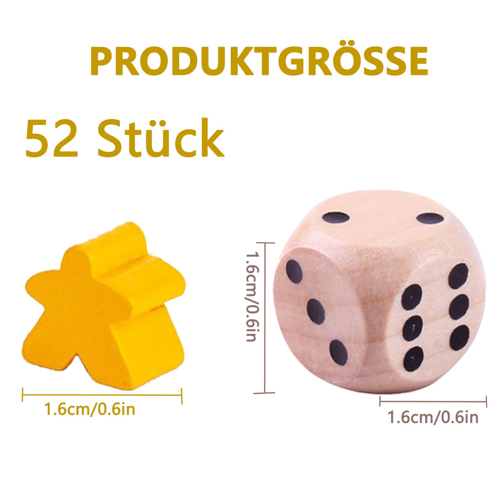 Personaggi da gioco in legno per giochi da tavolo 160 pezzi coni e 16 pezzi dadi in legno colorati personaggi da gioco con 1 sacchetto di coni colli 25 x 12 in