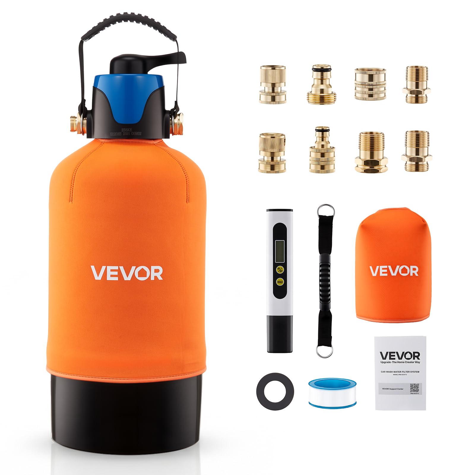 VEVOR Deionized Water System for Car Wash, Spotless Car Wash Water System with 10L DI Resin, Bypass Valve & TDS Meter, Spot-Free Deionized Water Filter for Cars RVs Motorcycles Windows-image-33