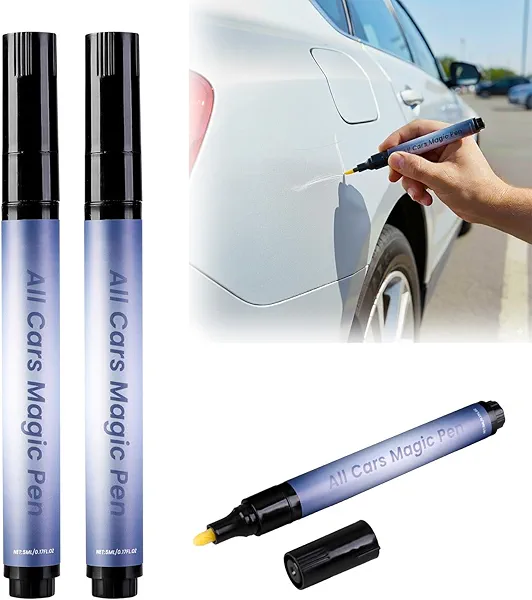 Car Scratch Removal Pen, 2 Pack- All Cars Magic Pen, Lightweight and Fast Car Paint Scratch Repair, 2025 New Scratch Remover Fits All Car Colors