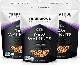 Terrasoul Superfoods Organic Raw Walnuts, 1 Lb (Pack of 3) - Chandler Va...