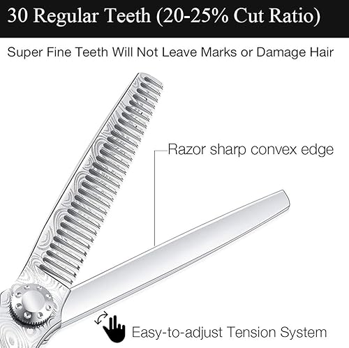 Miniatura 5 de Tijeras de corte de cabello de 6 pulgadas, tijeras para adelgazar el cabello, tijeras texturizadoras para peluquería para peluquería, mujeres,