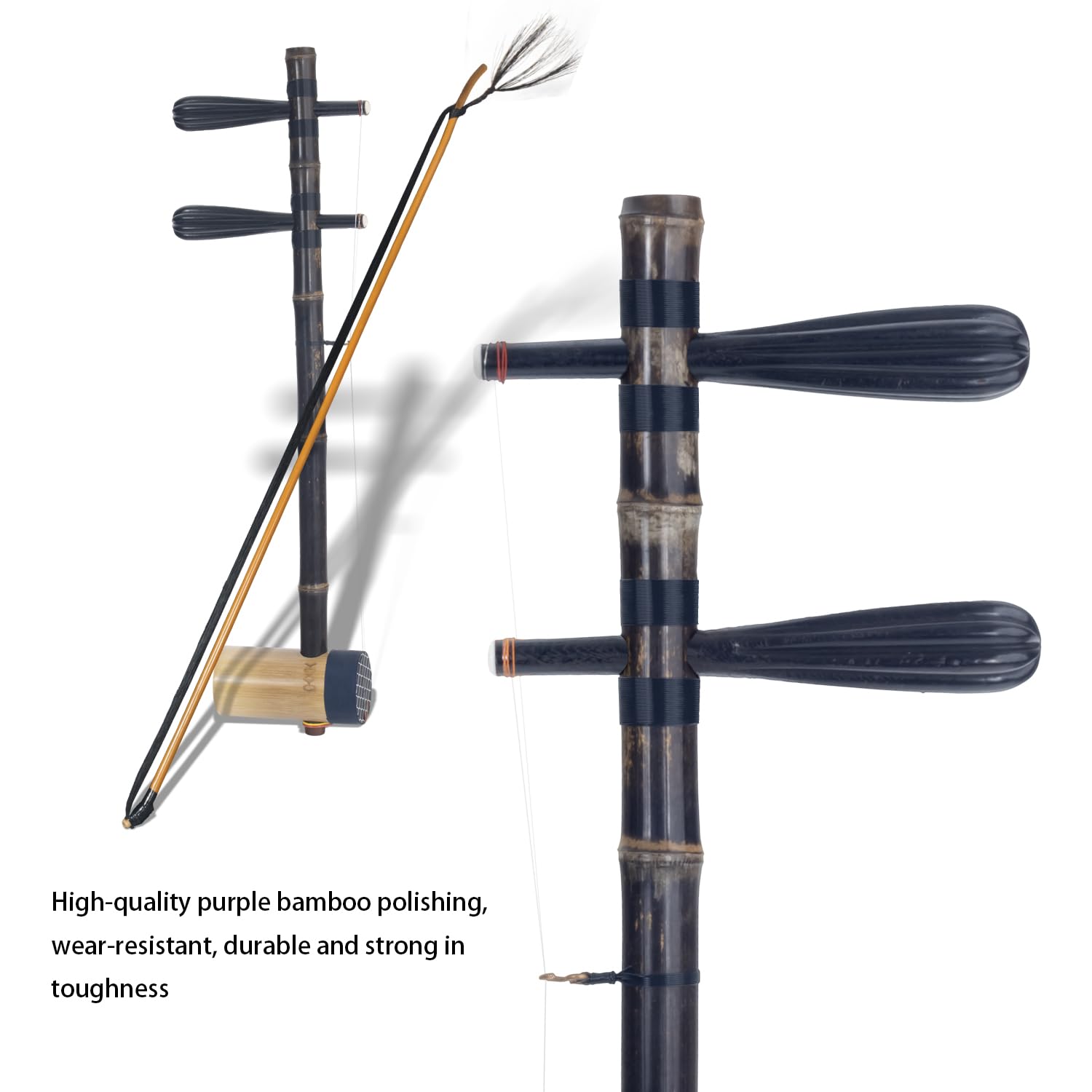 Erhuang – Zizhu Jinghu handgefertigter professioneller Jingju-Erhu-Bambus, Peking-Oper, Violine, Farbe, Holzachse, Jinghu, geeignet für Anfänger und Erwachsene