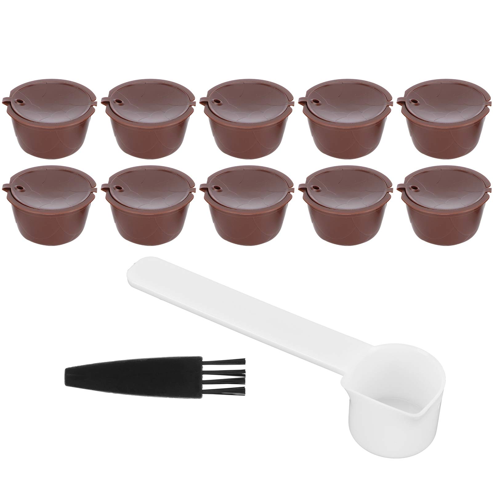 Capsules de café réutilisables avec cuillère doseuse et brosse de soin