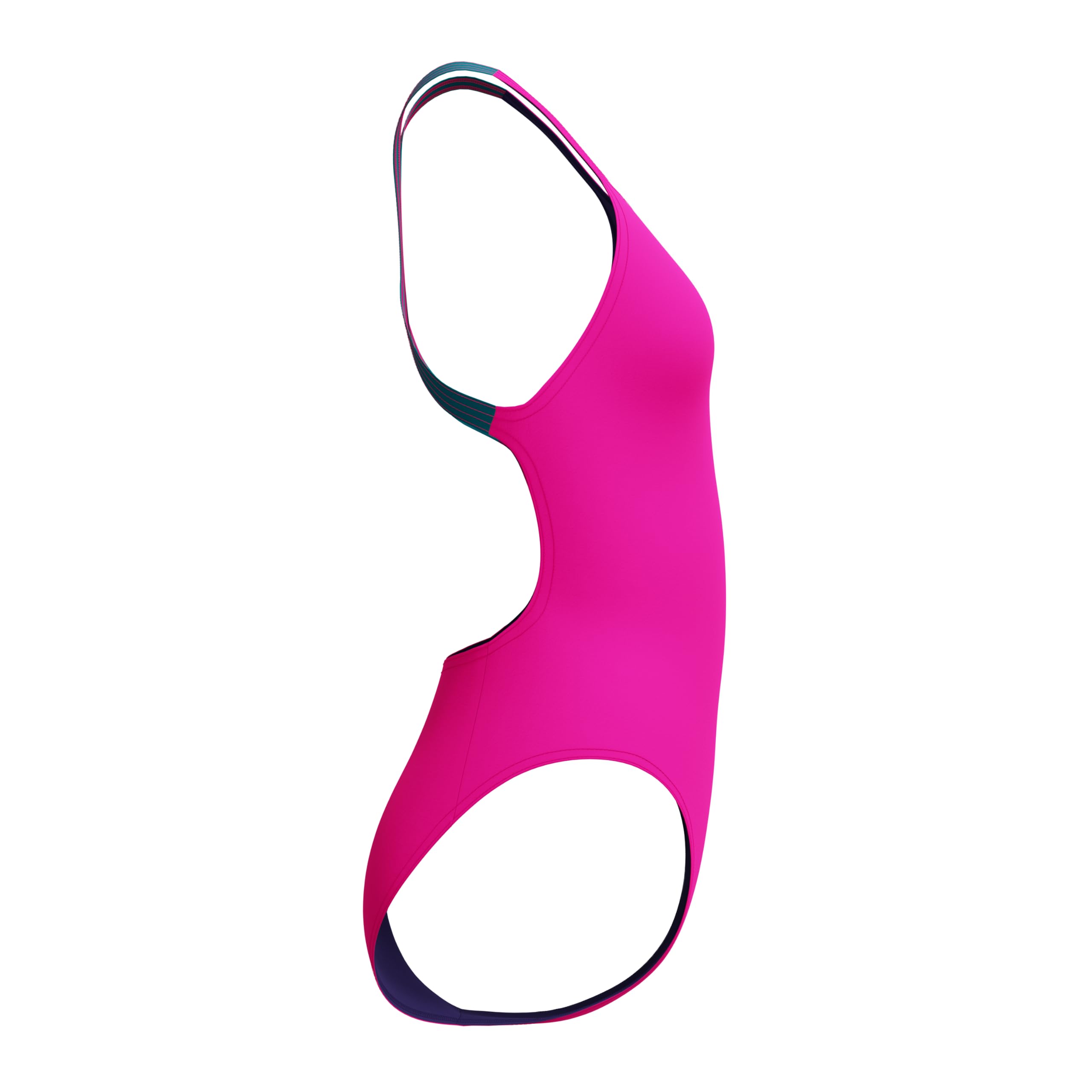 Speedo Damski solidny strój kąpielowy Powerback kostium kąpielowy Punchy Pink