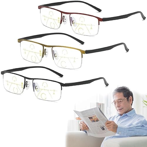 Phizeza - Lentes de lectura de doble uso, Phizeza Far and Near, anteojos de lectura progresivos Phizeza (3 unidades, 1.5 x)