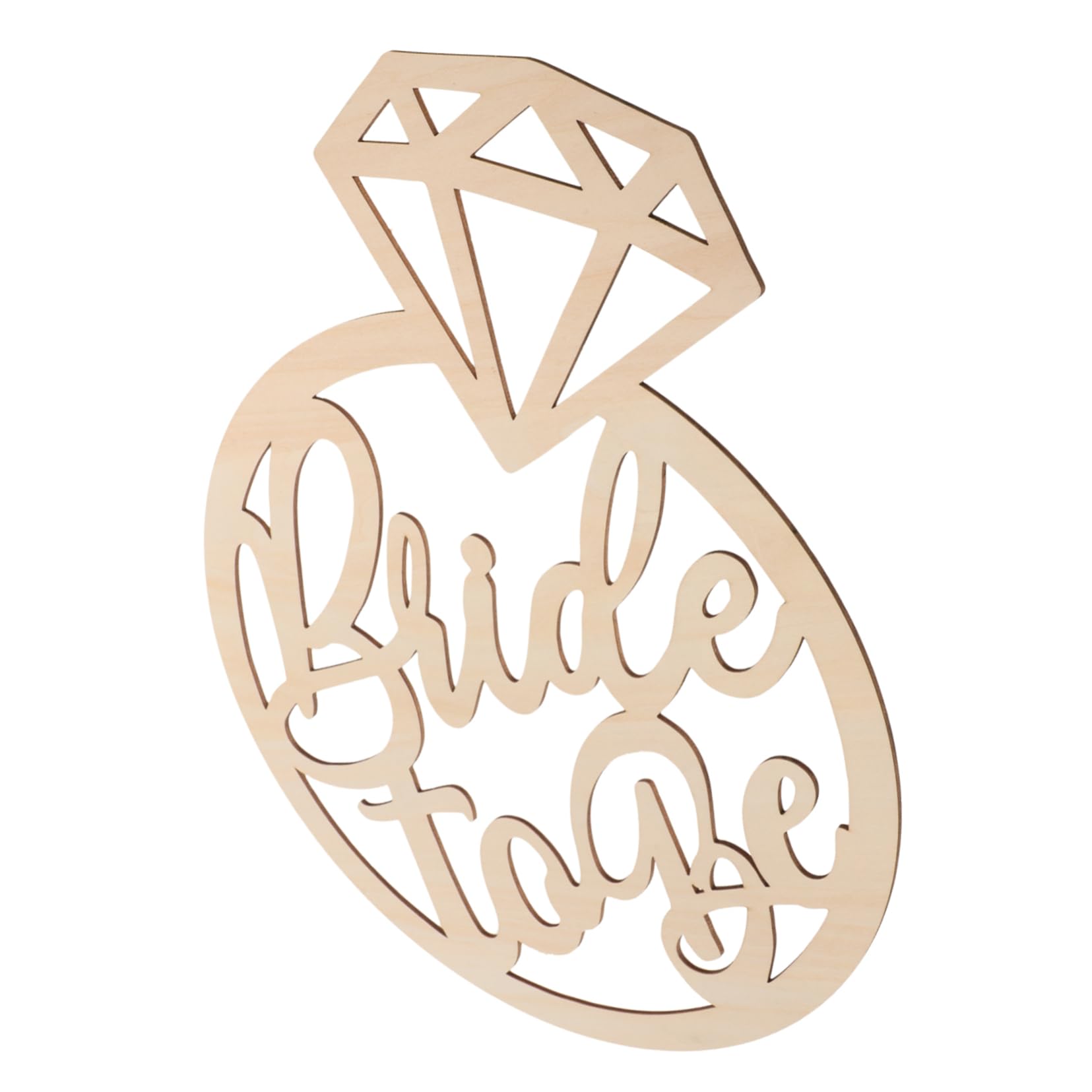 TOPBATHY Logotipo Del Anillo De Diamantes Decoración De Fiesta De Boda Ornamento De La Muestra De La Boda Cartel De Bienvenida a La Boda Apoyos De De Fotos De Madera