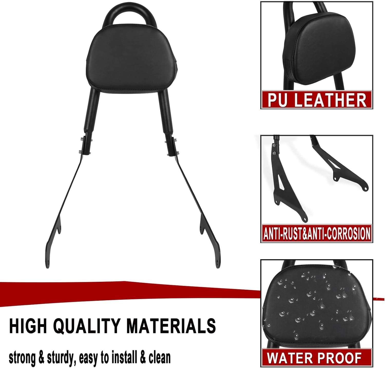 Detachable Backrest Sissy Bar Replacement for Yamaha Stryker XVS1300 XVS 1300 2011-2019 Motorcycle Passenger Backrest