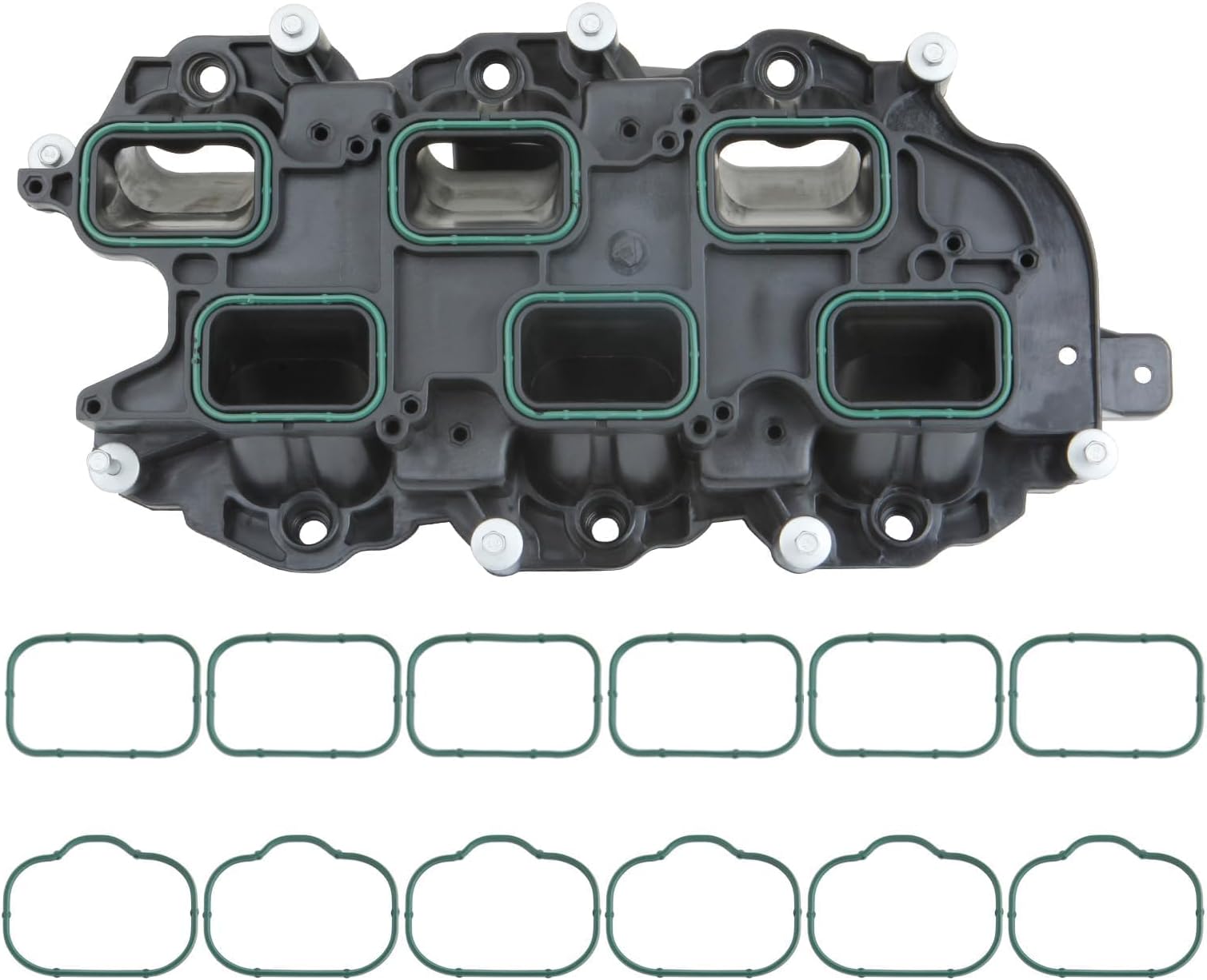 MITZONE Lower Intake Manifold with Gasket Compatible with 2011-2018 Jeep Dodge RAM Chrysler 3.6L V6 Vehicles - Grand Cherokee Wrangler Journey Grand Caravan Town & Country Replaces 05184199AF