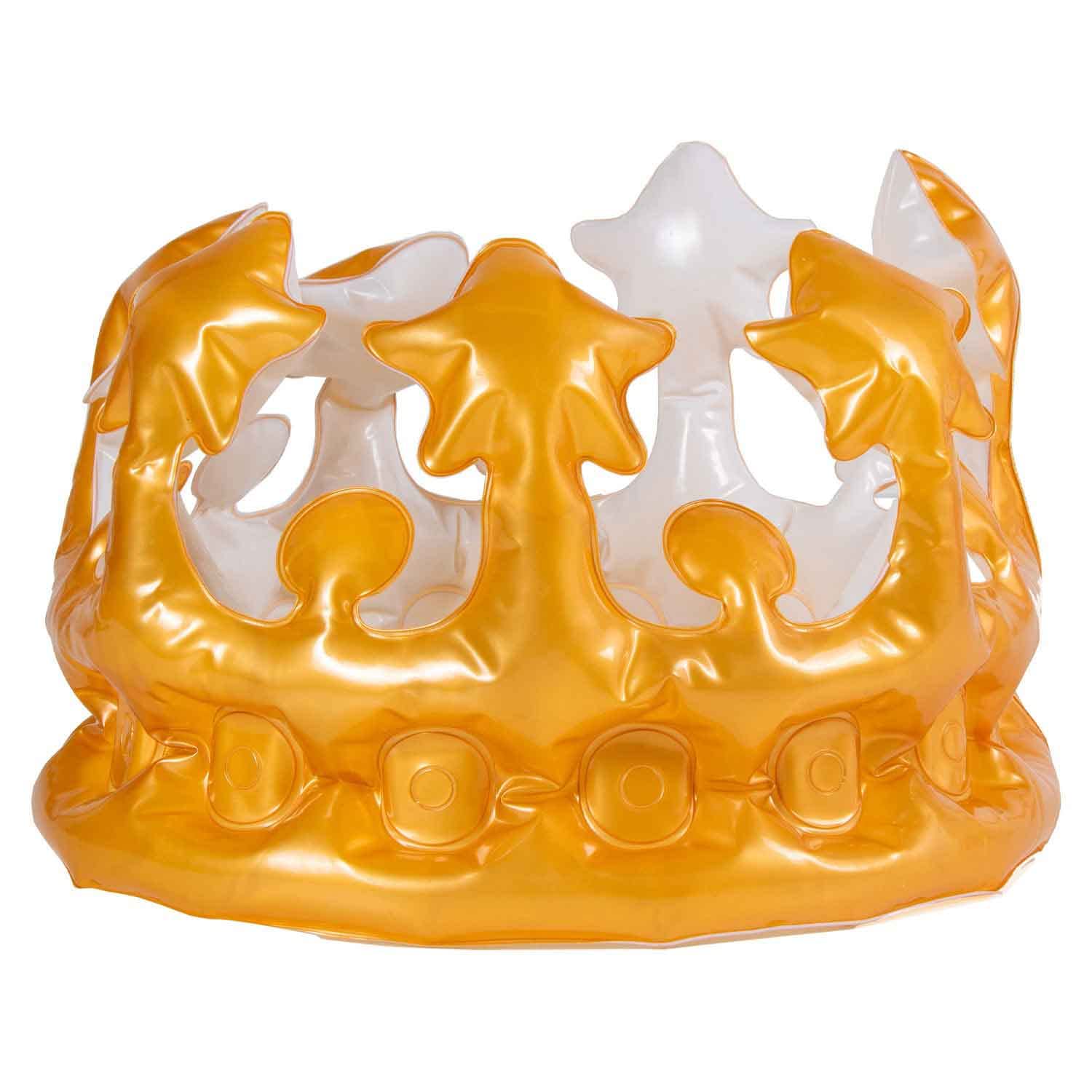 CLEARANCE Gold Crown Adult Inflatable Fancy Dress Play Pantomime Costume x 3