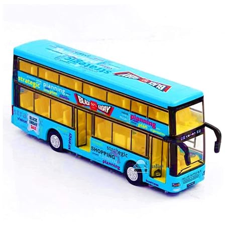 FunBlast Luxury Bus Toy � Die-Cast Metal Bus Toy for Kids with Light, Sound, Pull Back Toy for 3+ Years Boys,Girls,Children (Blue)