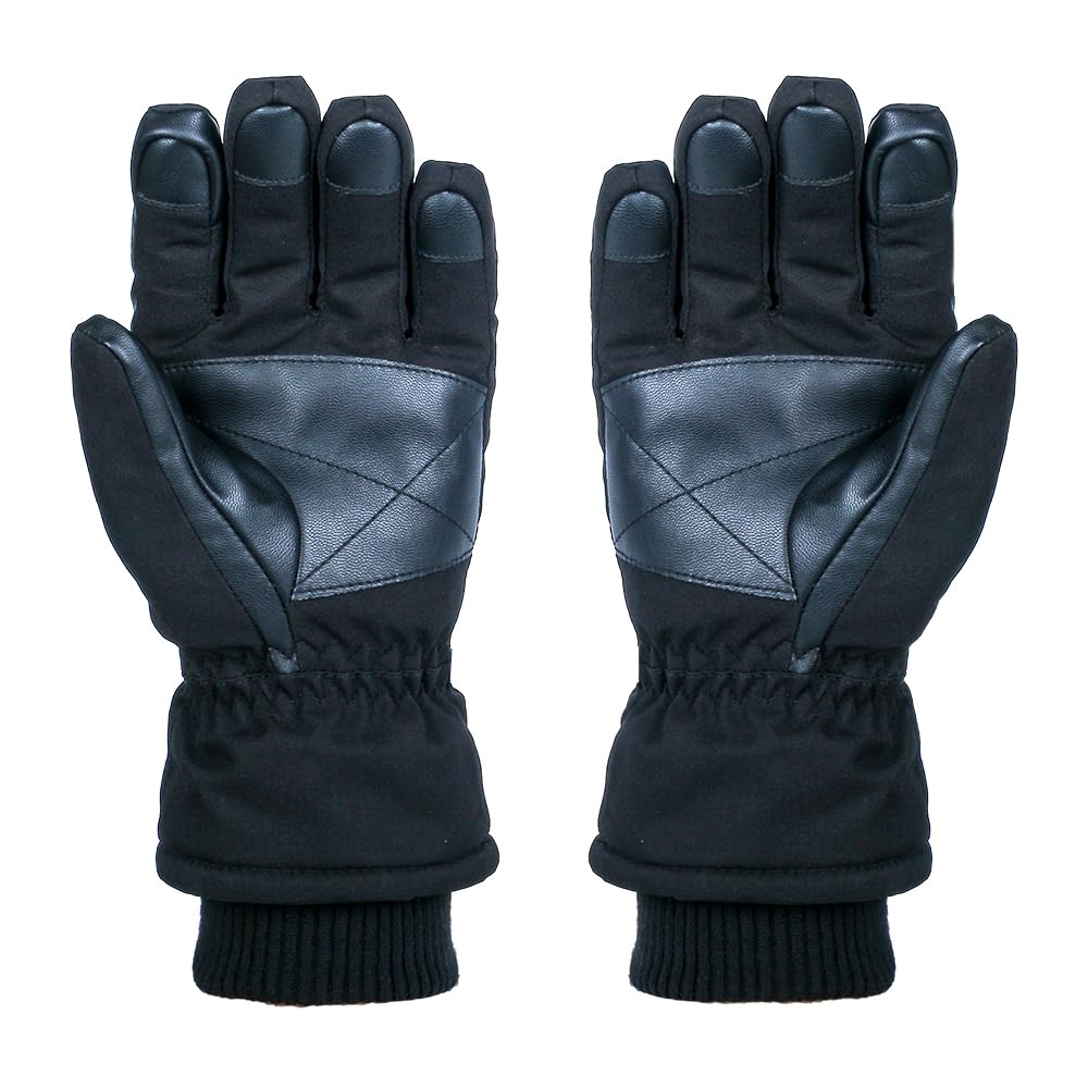 Guantes de esquí para niños y niñas, guantes de nieve de invierno para pantalla táctil, color negro, gris, rojo, para exteriores, cálido, snowboard, moto de nieve, guantes de nieve impermeables