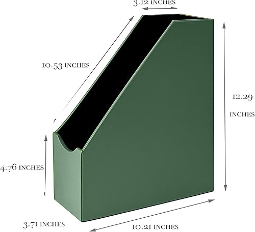 Miniatura 6 de UnionBasic Soporte para archivos, organizador de documentos de escritorio de cuero sintético, soporte de papel para oficina en casa, clasificador de