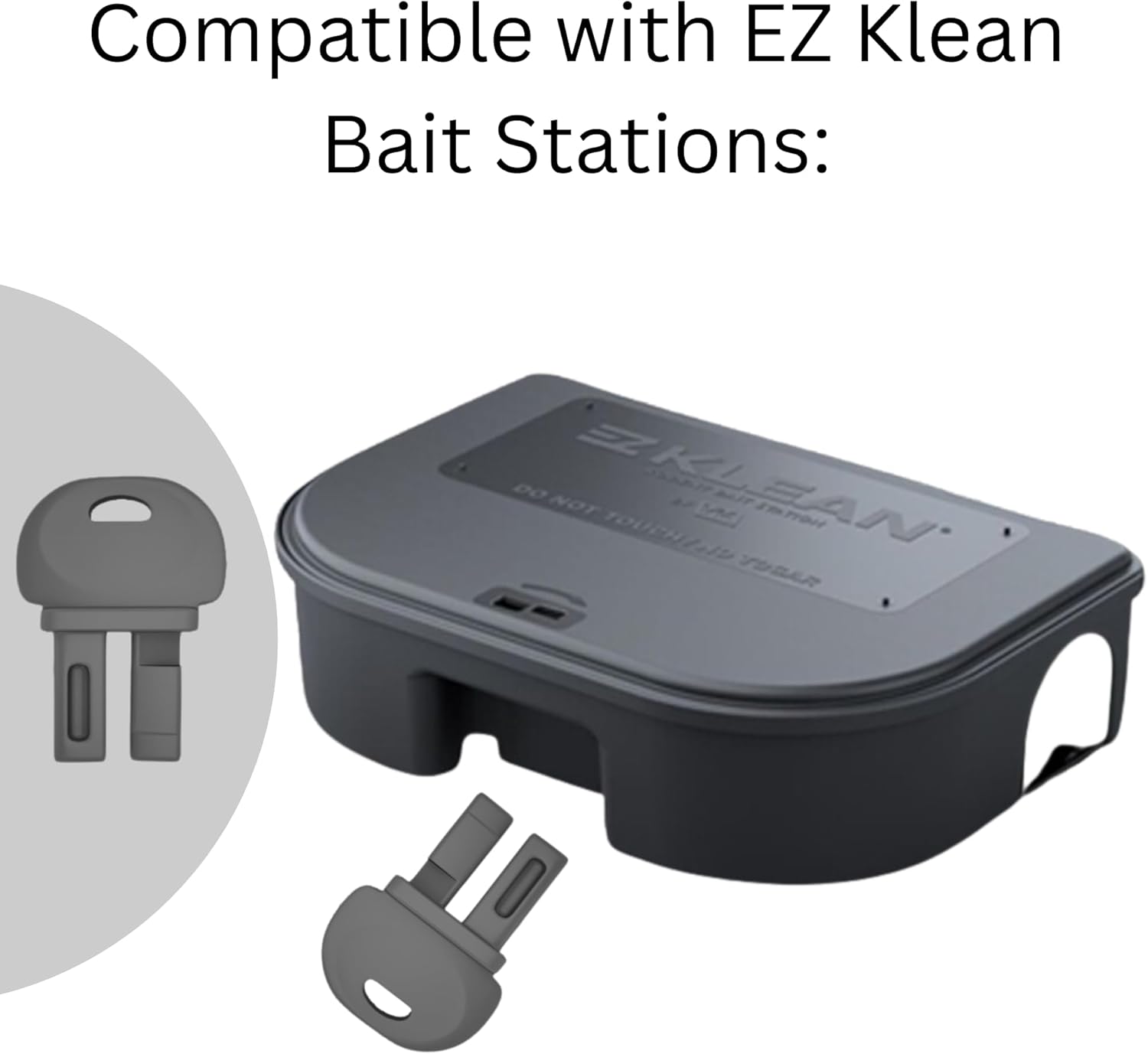 Key for EZ Klean Rat Bait Stations and Exterminators Choice Bait Boxes - Mouse Bait Station Key compatible with FBS Fly Bait Stations and EZ Klean Bait Stations - With Robby’s Cloud Keychain (12 Pack)