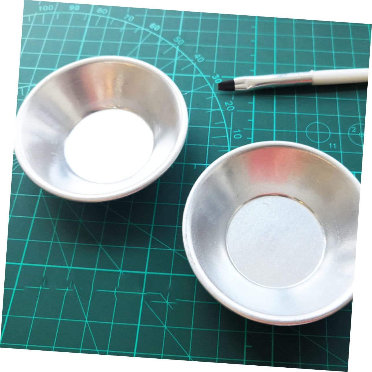Uonlytech Stainless Steel Paint Mixing Tray for Model Painting 12-Piece Set Corrosion-Resistant for Watercolor and Pigment Mixing for Artists and DIY Crafts