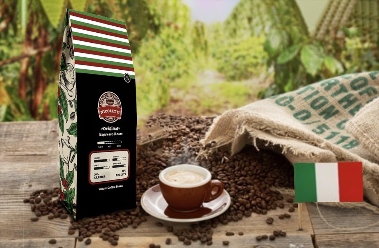 Nicoletti Coffee Original Espresso Roast Beans 2 20lb Pack of 3 Made in Brooklyn NY since 1972 Fresh — view 5