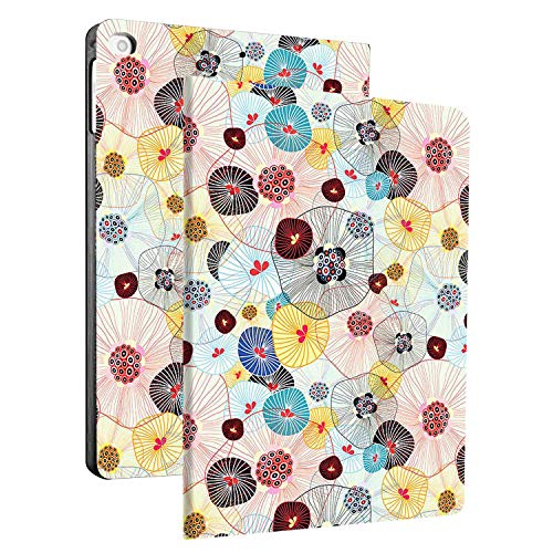 Image of DuraSafe Cases for iPad Air 5th 4th 6th 11th [ Air 11 /6 2024 /5 2022 /4 2020 ] A2588 A2316 MYFQ2HN /A MYFN2HN /A MYFQ2HN /A UltraSlim Printed Smart PU Leather Flip Folio Book Cover - Yarn Flowers