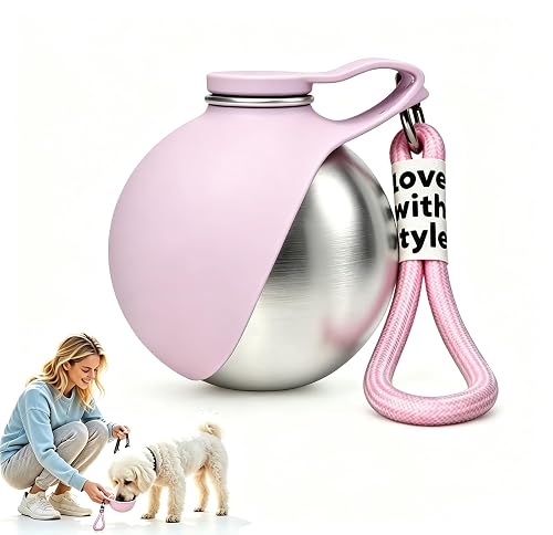 TTTWWW Botella de Agua para Perros, 285ML Bebedero Portátil para Perros