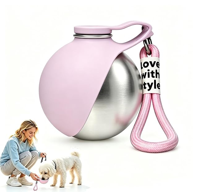 TTTWWW Botella de Agua para Perros, 285ML Bebedero Portátil para Perros