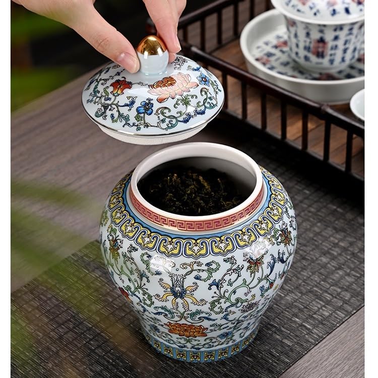 Słoik Cukru Ceramiczne puszki do herbaty, puszki ogólne kolor szkliwiony, Pałac Styl średni złośliwy, Biluochun Słodycze Wysokiej Klasy, Przechowywanie w domu, Uszczelnione Herbaty Botka(B)