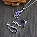 Bonnie Irregular Agate Quartz Slice Geode Crystal Druzy Pendant Necklace Cut Amethyst Jewelry (Silver)