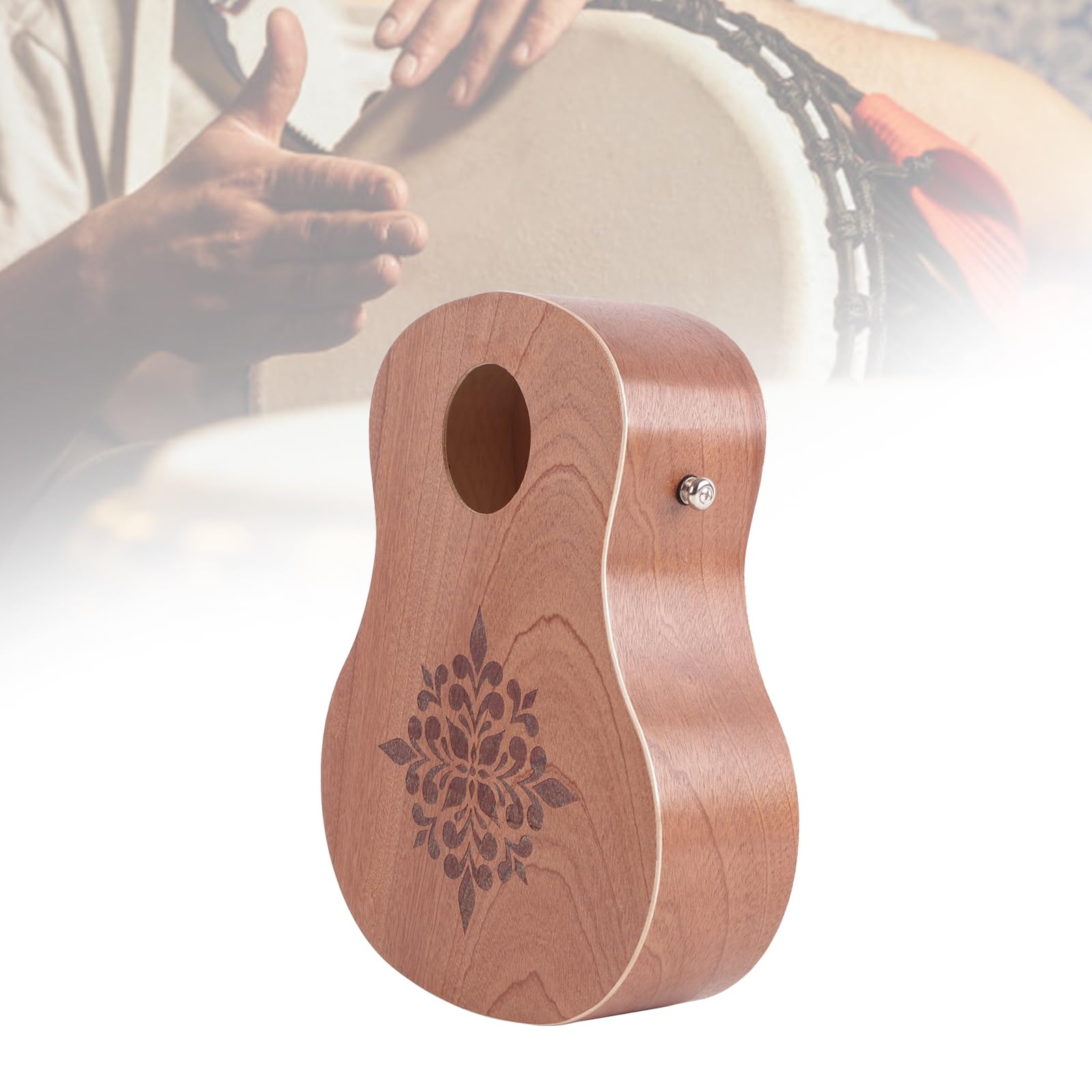 Cajon Drum tamburo a mano a forma di chitarra classica, leggero da viaggio bongo cajon scatola percussioni da viaggio bonghi