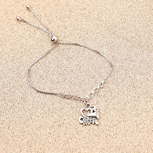 Cheer Charm Slider Bracelet - Cheer Jewelry for Cheerleaders & Coaches2