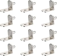 Vista 1 de uxcell Soporte de estante, soporte en forma de L de 0.197 in, estante de armario de muebles, clavijas de soporte con agujero, para muebles