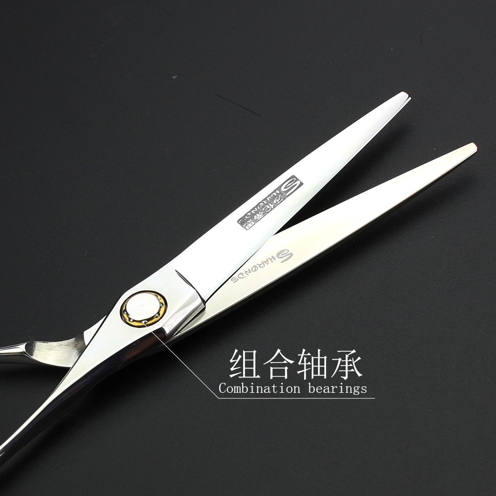 Giappone 440C Parrucchiere Studio Barber Styling Professionale Toolset Moda 6' Barber Forbici e Forbici Efficienti(6 pollici, 2 pezzi-C)