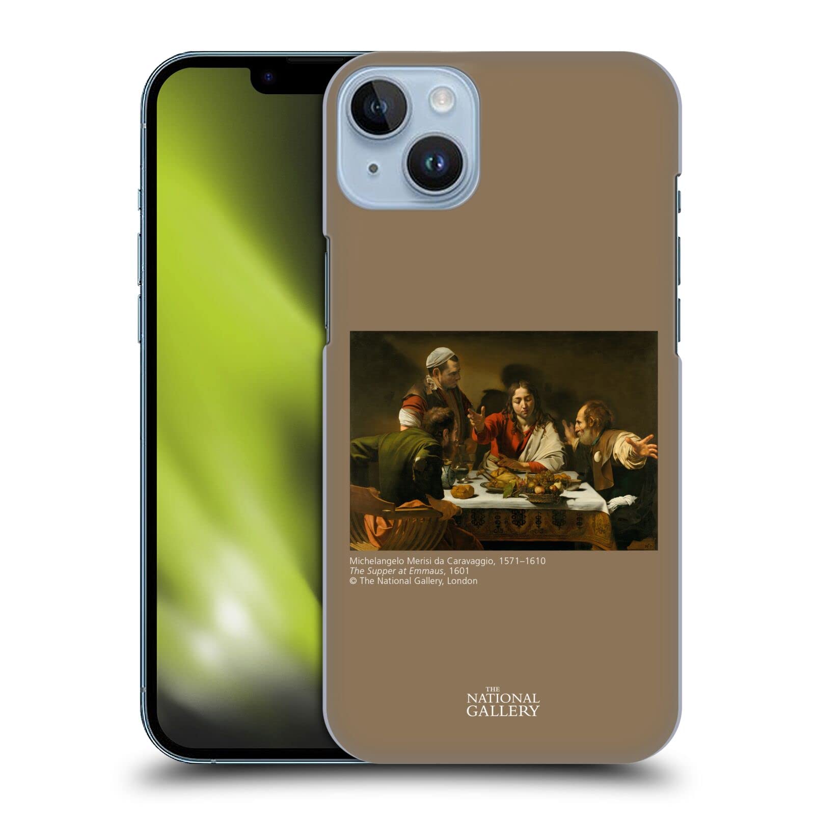 Head Case Designs Officially Licensed The National Gallery The Supper at Emmaus People Hard Back Case Compatible with Apple iPhone 14 Plus