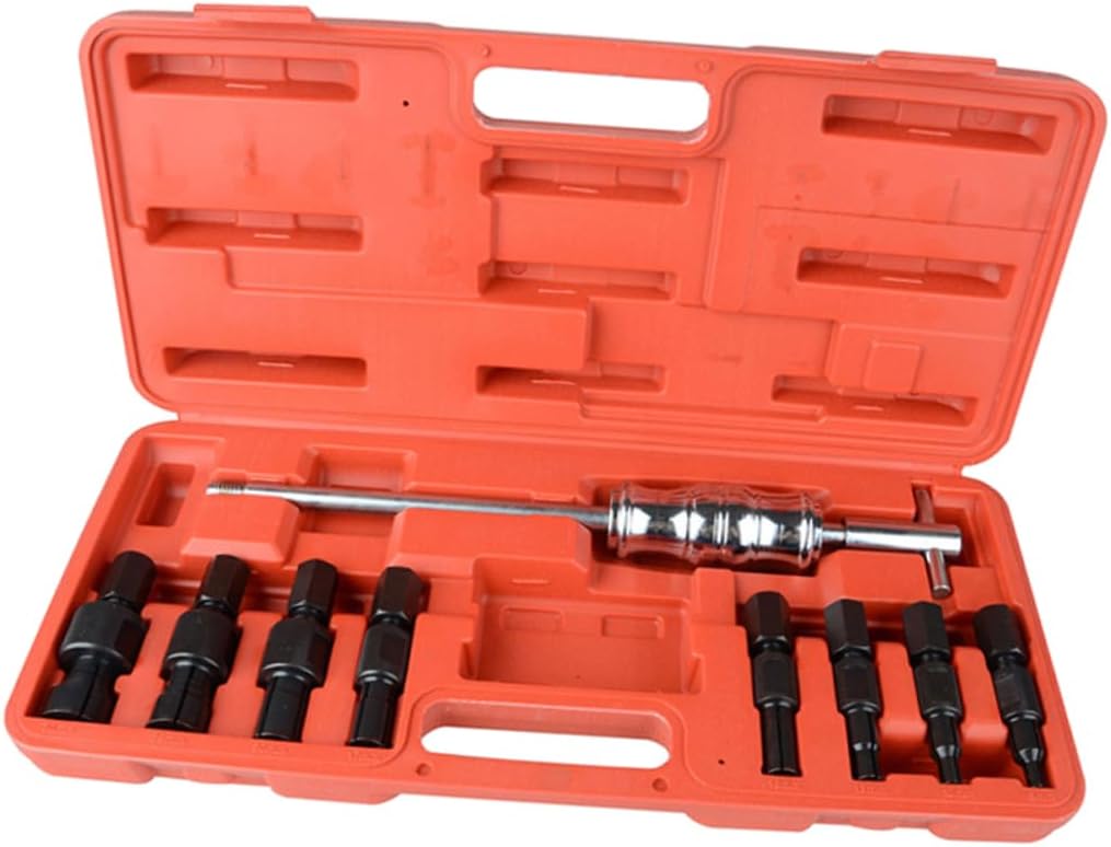 Angoily 9pc Large Sheet Metal Tool Repair Puller Set Hub Puller Bearing Puller Slide Hammer Auto Sheet Metal Tool Blind Hole Kit