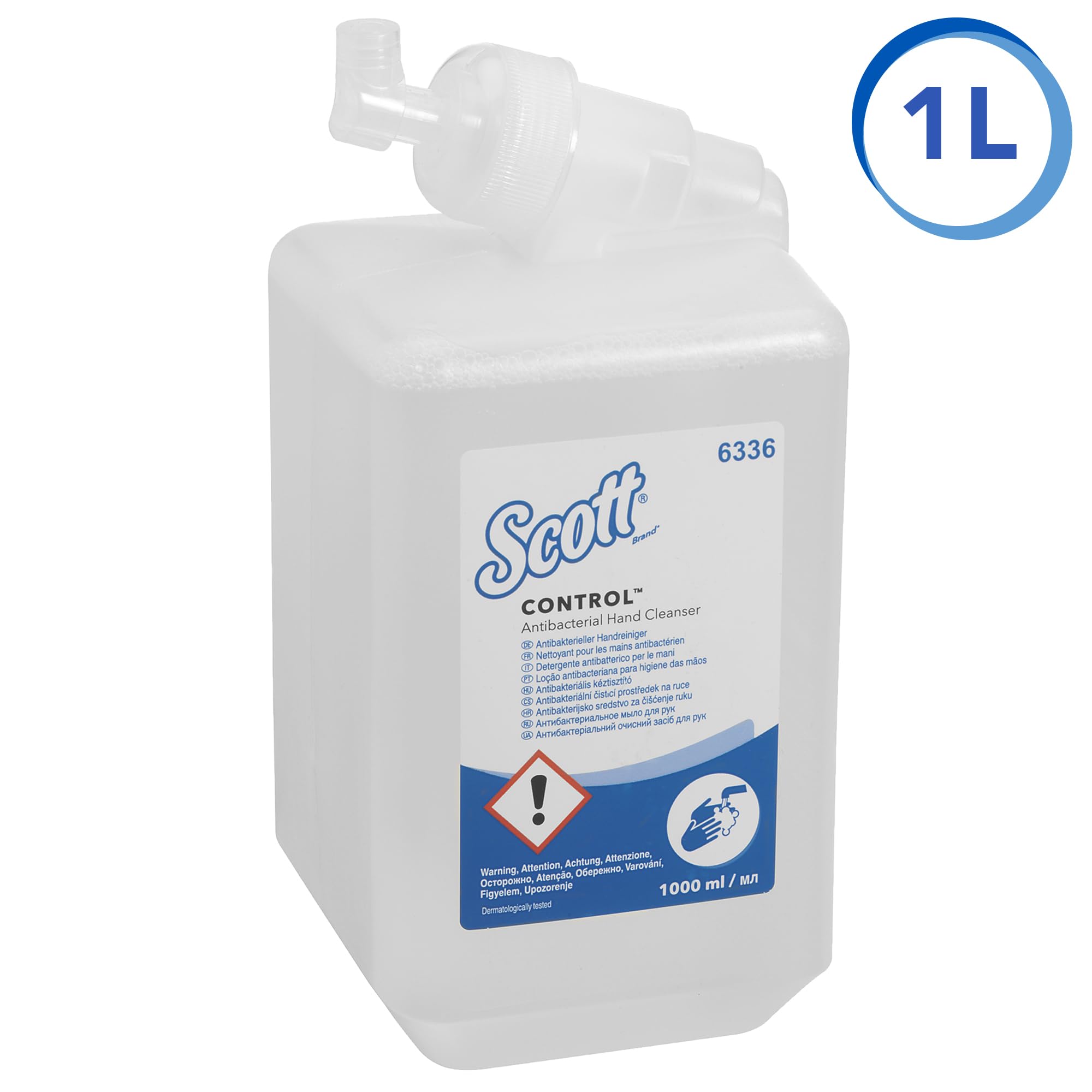 Kleenex 6336 Gel de Manos Bactericida, 6 Estuches X 1 L, Transparente