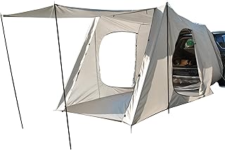 Car Tail Tent for Camping, Fits Most Vehicles, Spacious Design for 3-4 People, Quick Setup, 3 Large Doors with Ventilation