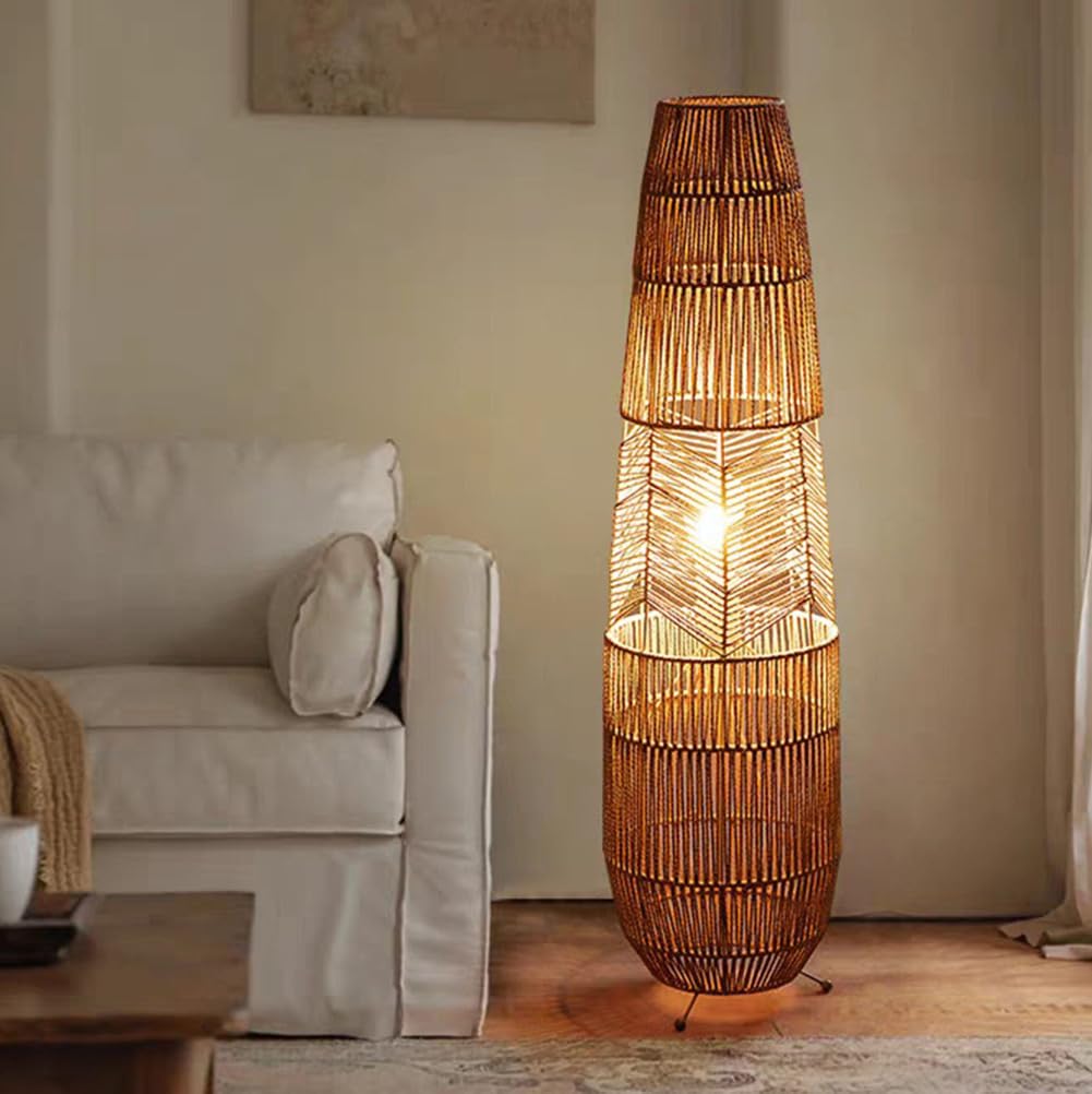 Piptyllite One Color Wabi-Sabi Floor Lamp, Japanese Zen Standing Light For Living Room, Bedroom & Tea Room