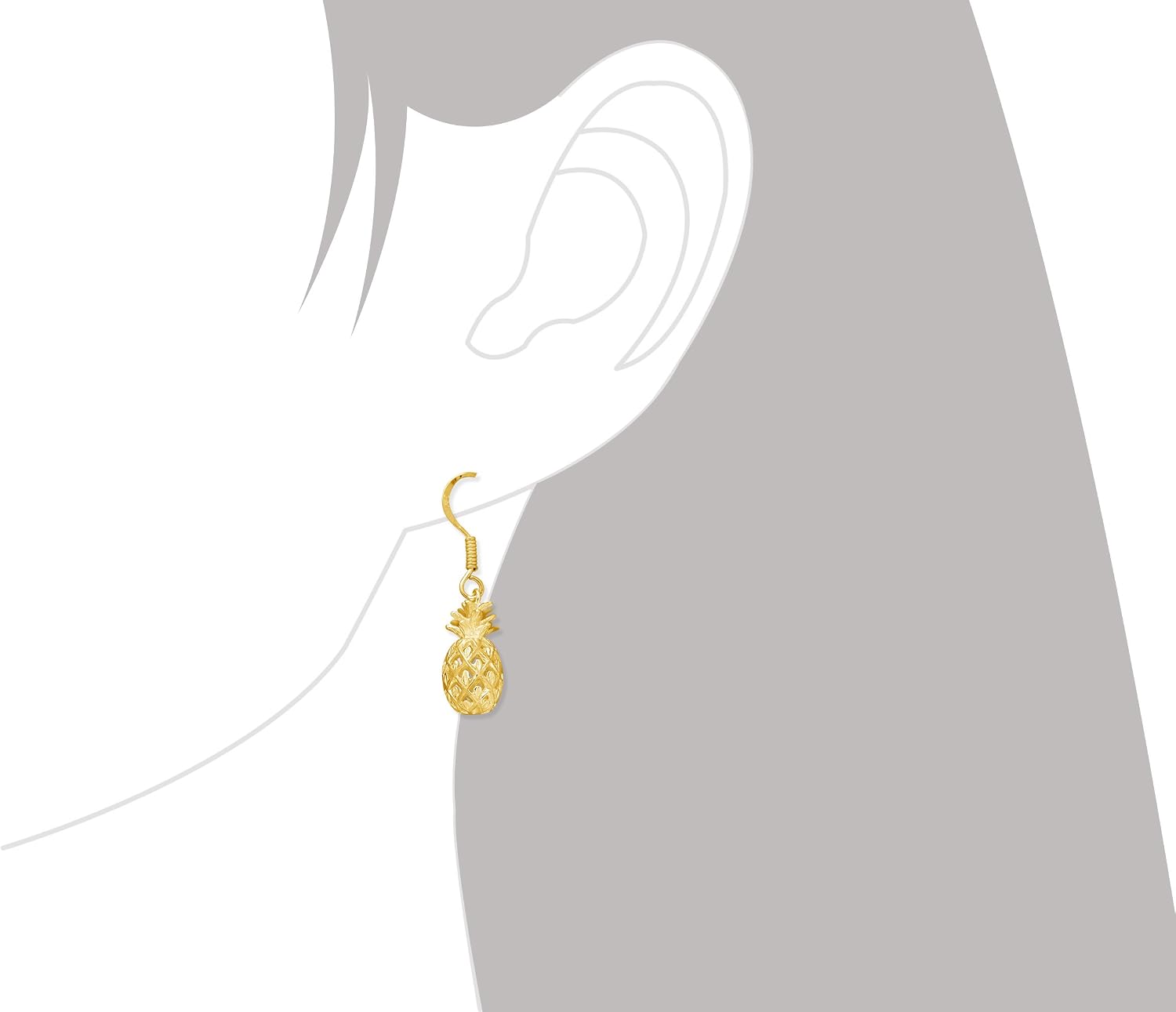 Sterling Silver Pineapple Dangle Earrings