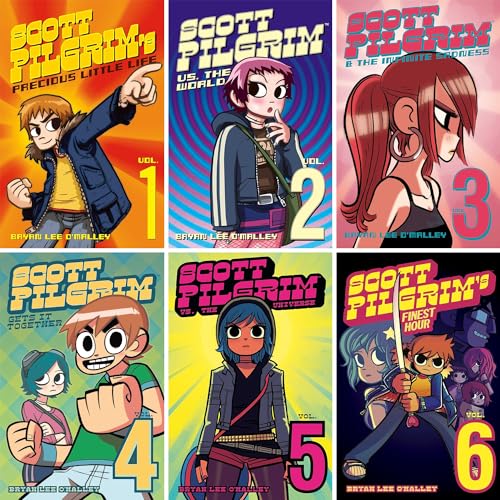 Scott Pilgrim Serise Vol. 1-6, Precious Little Life, Scott Pilgrim vs. the World, Scott Pilgrim & the Infinite Sadness, Scott Pilgrim Gets It Together, Scott Pilgrim vs The Universe, Finest Hour.